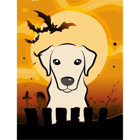 Carolines Treasures Halloween Yellow Labrador Flag Canvas House Size BB1780CHF